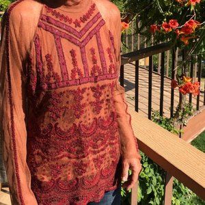 Gorgeous beaded embroidered top. New with tags from Sundance!